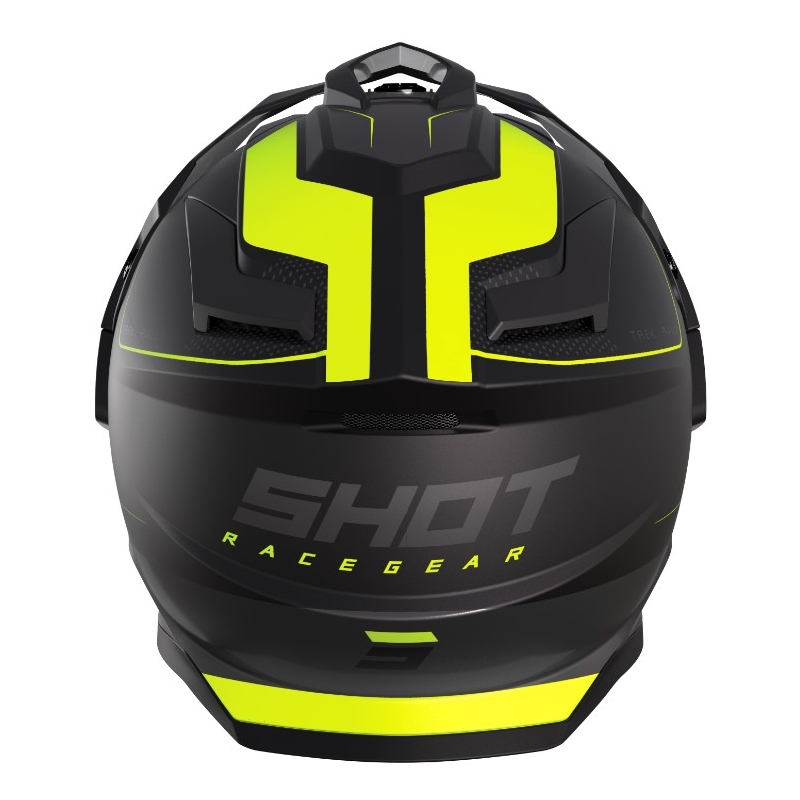 Casco Enduro Shot Trek Rally negro-amarillo fluo