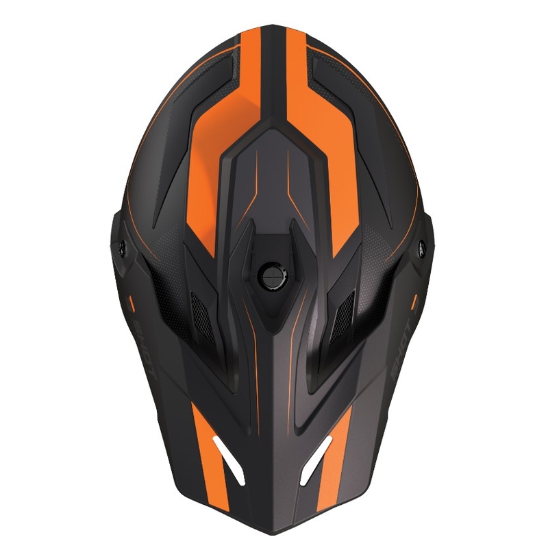 Casco Enduro Shot Trek Rally negro-naranja