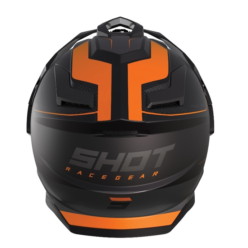 Casco Enduro Shot Trek Rally negro-naranja