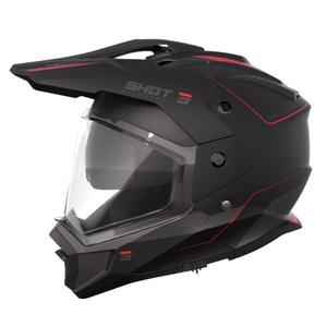 Casco Enduro Shot Trek Rally negro-rojo