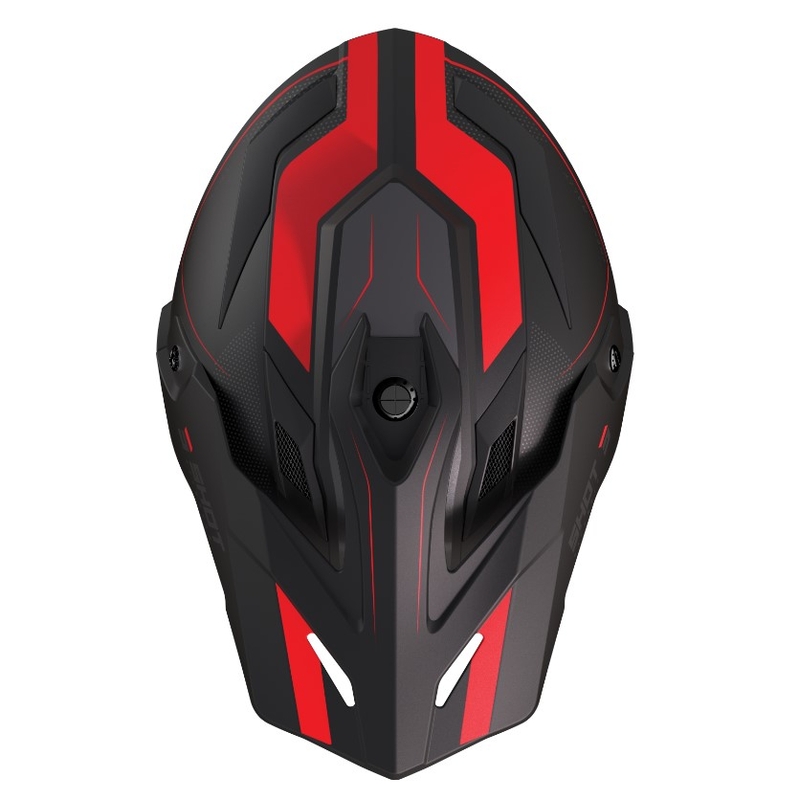 Casco Enduro Shot Trek Rally negro-rojo