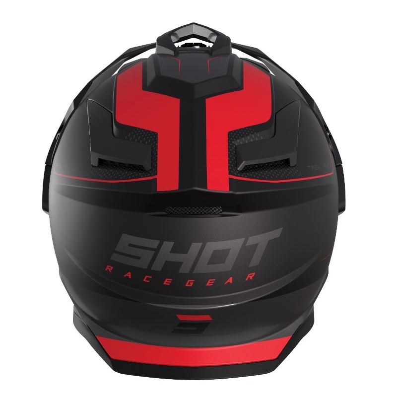 Casco Enduro Shot Trek Rally negro-rojo