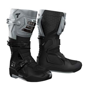 Botas de moto Shot Race 6 negro-gris-cromo liquidación