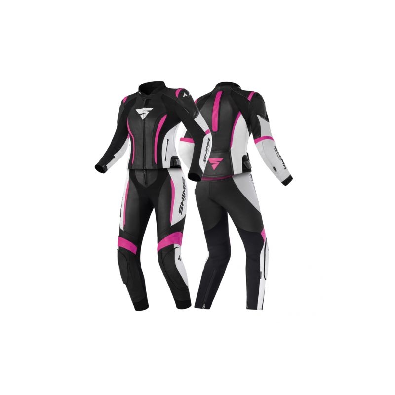 Mono de moto Shima Miura 2.0 mujer negro-blanco-rosa