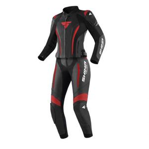 Mono de moto Shima Miura 2.0 mujer negro-rojo