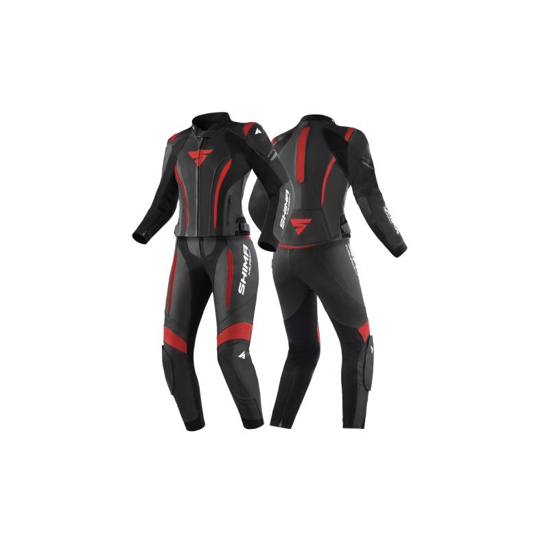 Mono de moto Shima Miura 2.0 mujer negro-rojo