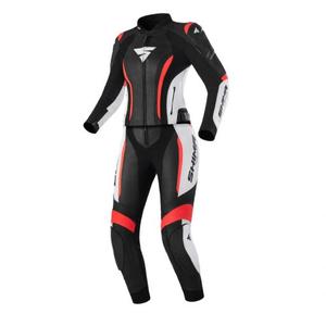 Mono de moto para mujer Shima Miura 2.0 negro-blanco-rojo fluo