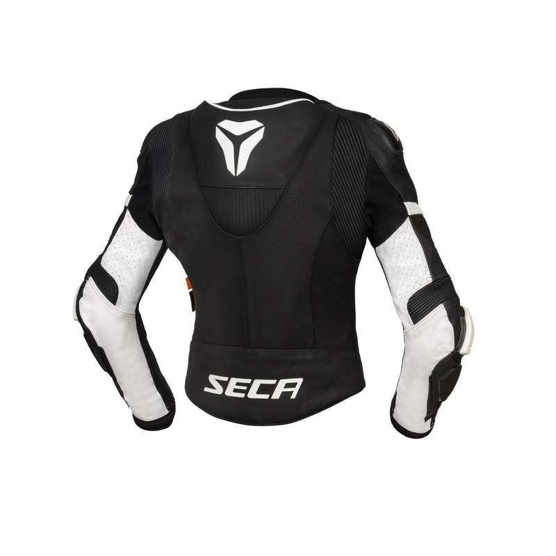 Chaqueta de moto para mujer SECA SRS II negra y blanca liquidación