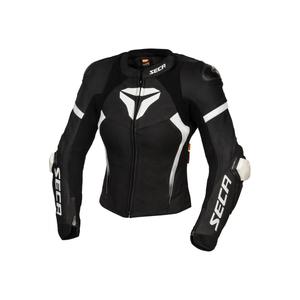Chaqueta de moto para mujer SECA SRS II negra y blanca liquidación