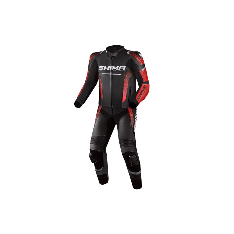 Mono de moto Shima STR 2.0 negro-rojo