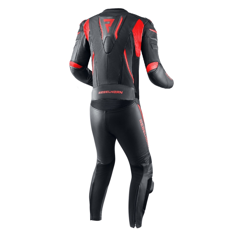 Traje de moto Rebelhorn Fighter negro y rojo liquidación