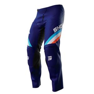 Pantalón motocross niño Shot Raw Kid Tracer blanco y azul liquidación