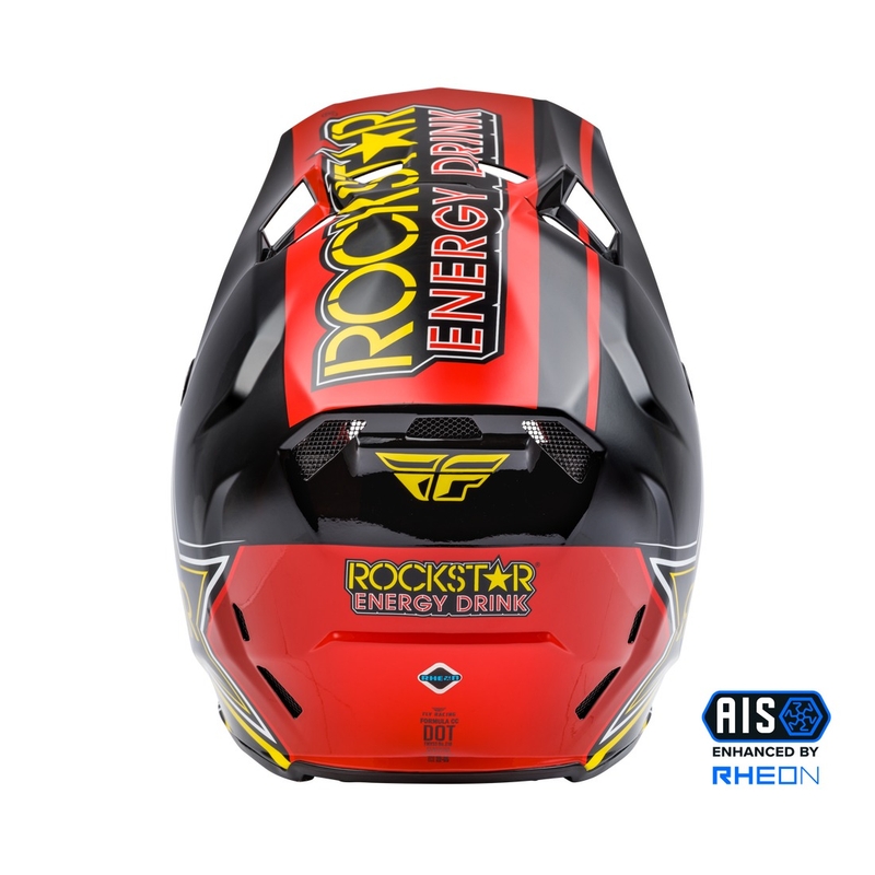Casco motocross FLY Racing Formula CC Rockstar negro-rojo-amarillo