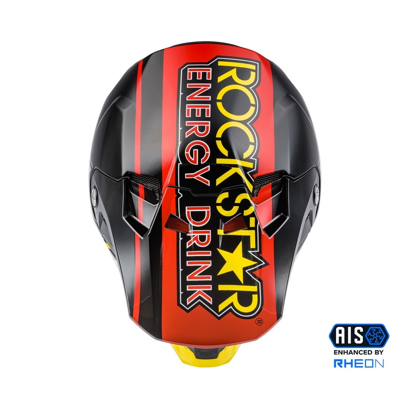 Casco motocross FLY Racing Formula CC Rockstar negro-rojo-amarillo