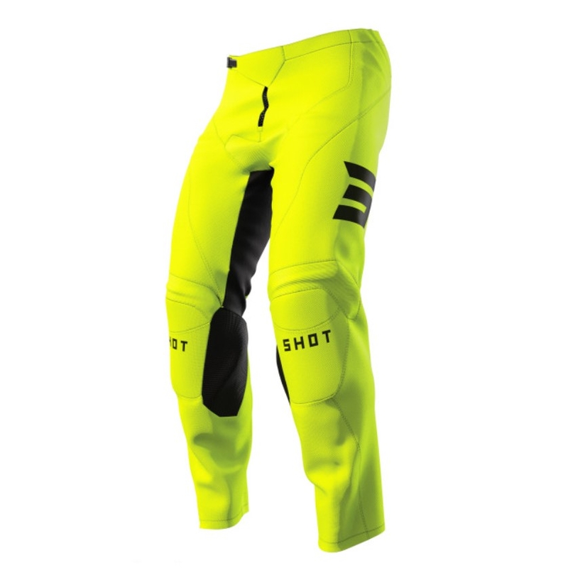 Pantalón motocross Shot Raw Kid Escape negro-amarillo fluo liquidación