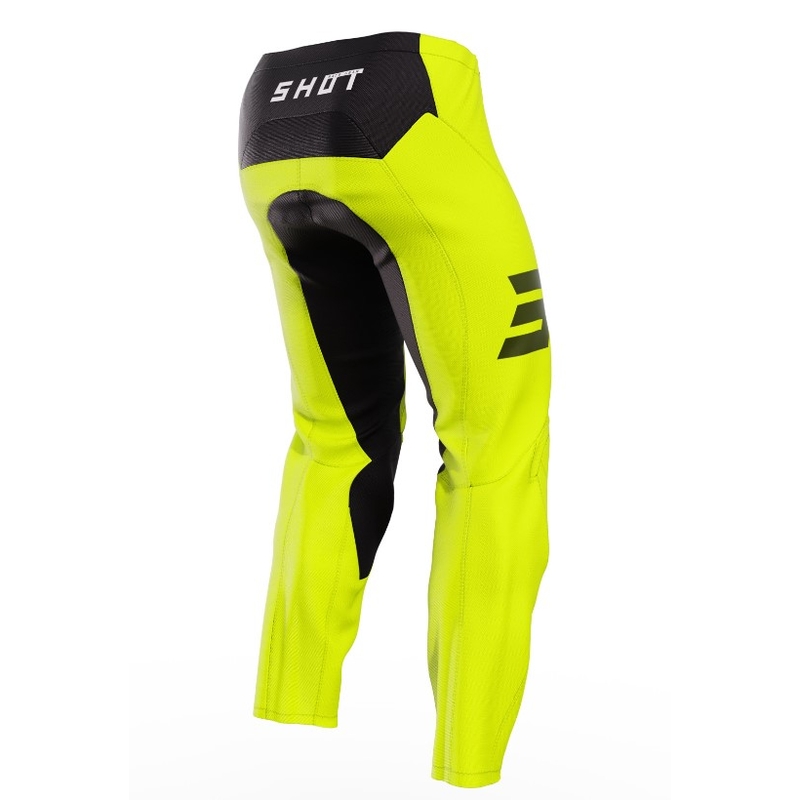 Pantalón motocross Shot Raw Kid Escape negro-amarillo fluo liquidación