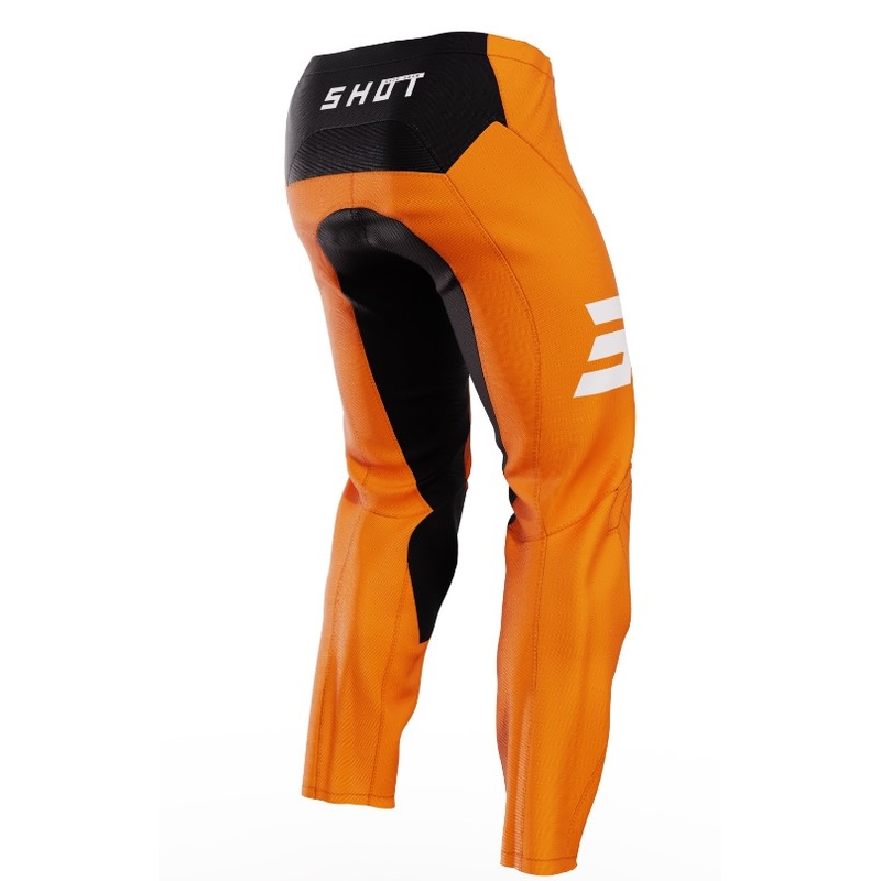 Dětské motokrosové kalhoty Shot Raw Kid Escape černo-oranžové