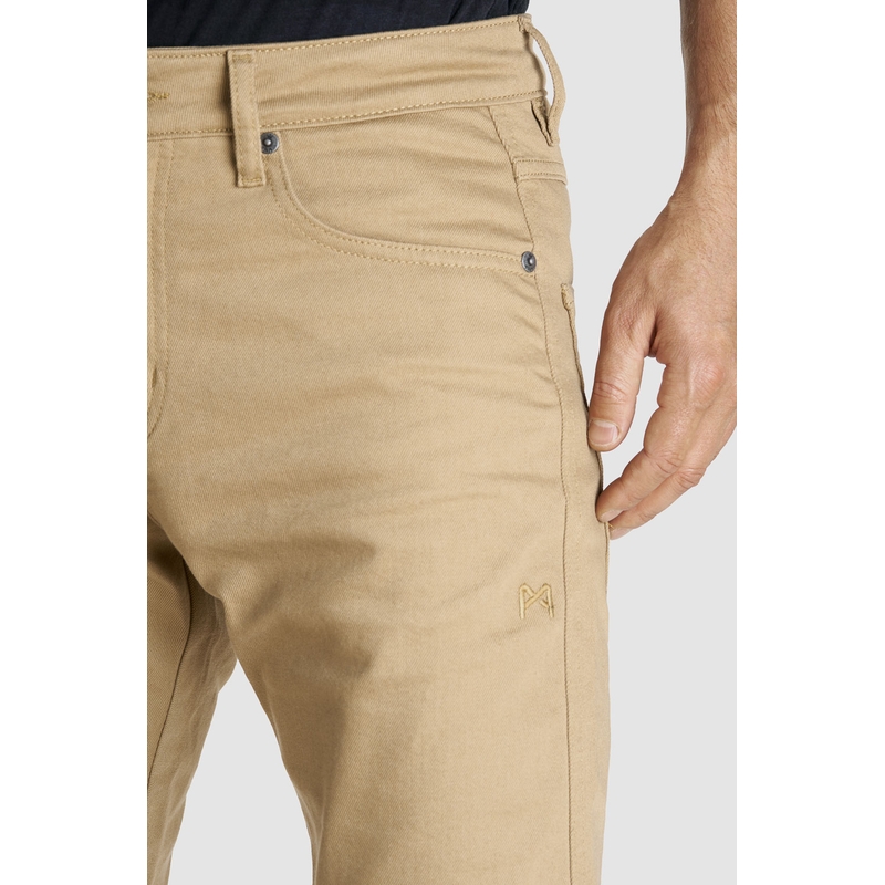 Vaqueros PANDO MOTO Robby Slim beige liquidación
