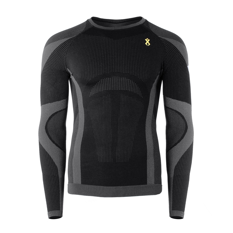 Camiseta funcional para hombre Rilax Noah negra - manga larga