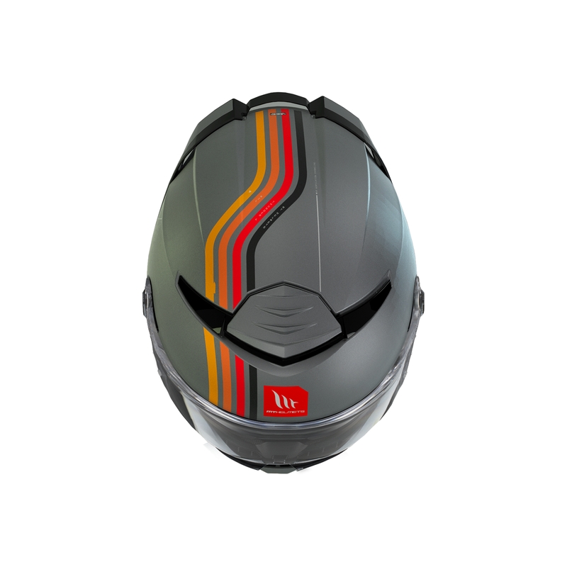 Casco Integral de Moto MT Thunder 4 SV Mil C2 Gris Mate Oferta liquidación