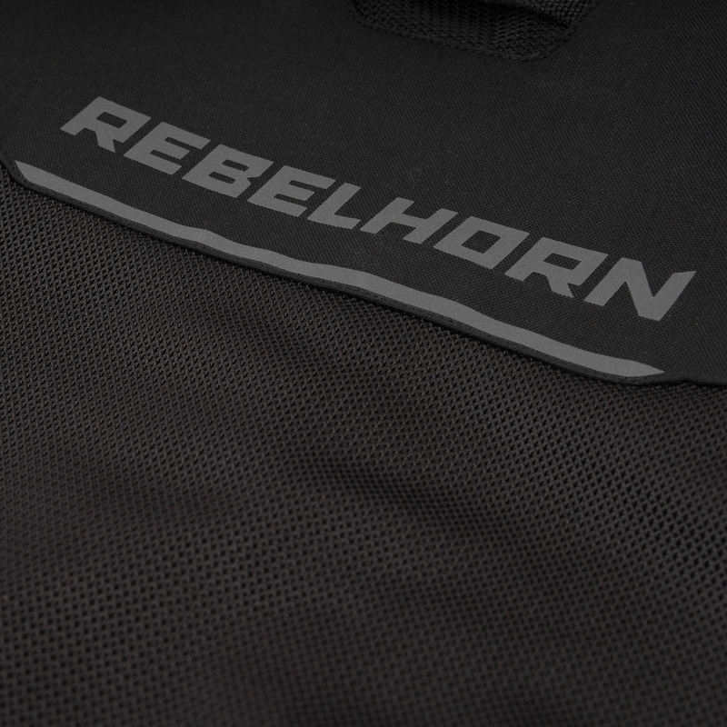 Chaqueta de moto negra Rebelhorn Wave
