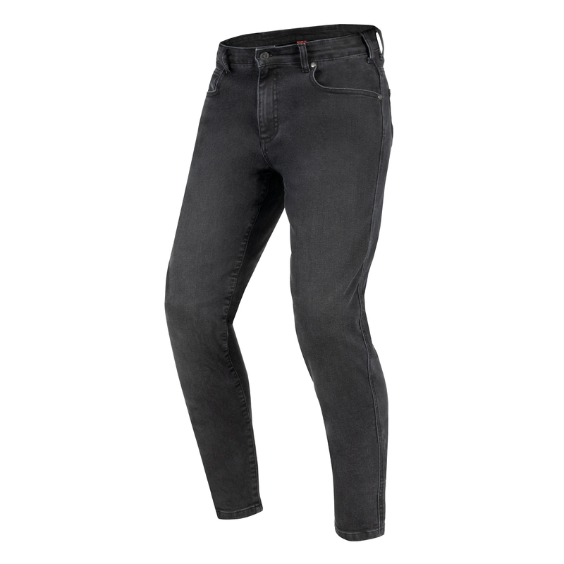Vaqueros moto Rebelhorn Nomad TP negro lavado liquidación