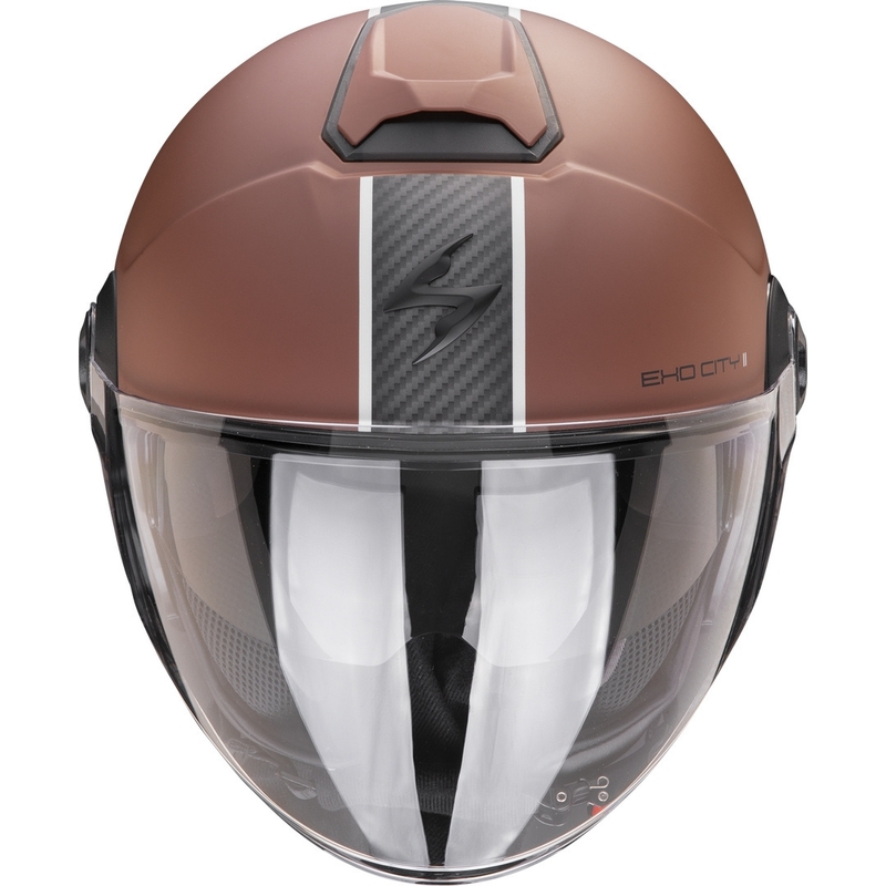 Casco abierto Scorpion EXO-CITY II Carbo marrón-negro mate liquidación