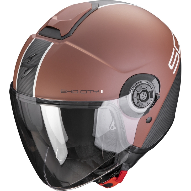 Casco abierto Scorpion EXO-CITY II Carbo marrón-negro mate liquidación