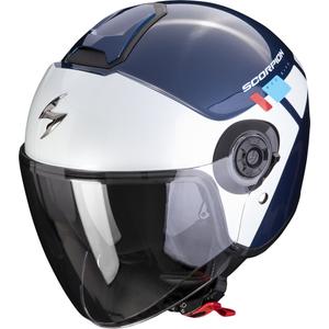 Casco abierto Scorpion EXO-CITY II Mall azul-blanco-rojo