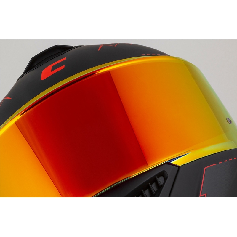 Casco de moto Cassida Integral GT 2.1 Flash Negro-Rojo-Gris