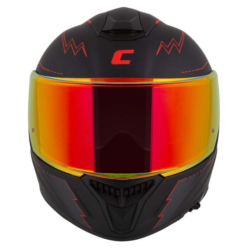 Casco de moto Cassida Integral GT 2.1 Flash Negro-Rojo-Gris