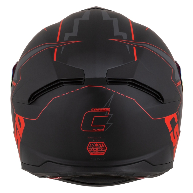 Casco de moto Cassida Integral GT 2.1 Flash Negro-Rojo-Gris