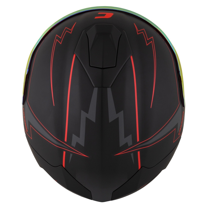 Casco de moto Cassida Integral GT 2.1 Flash Negro-Rojo-Gris