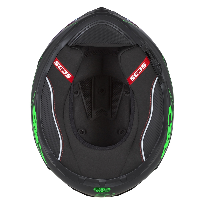 Casco integral de moto Cassida Integral GT 2.1 Flash negro-verde fluo-gris