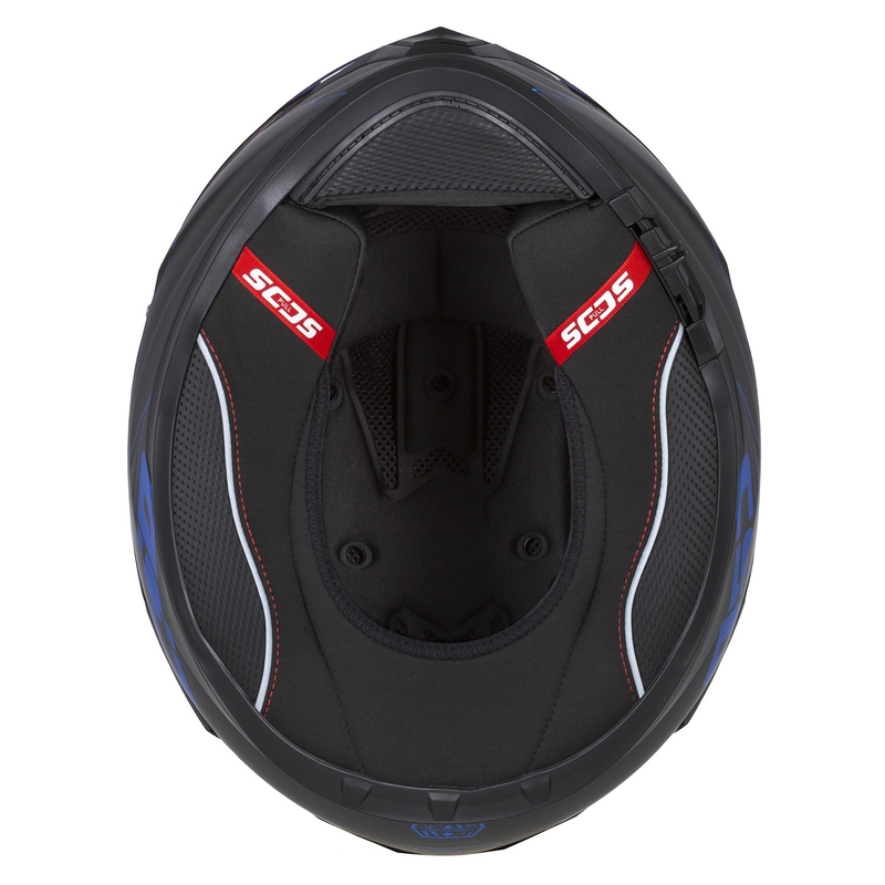 Casco integral de moto Cassida Integral GT 2.1 Flash negro-azul-gris