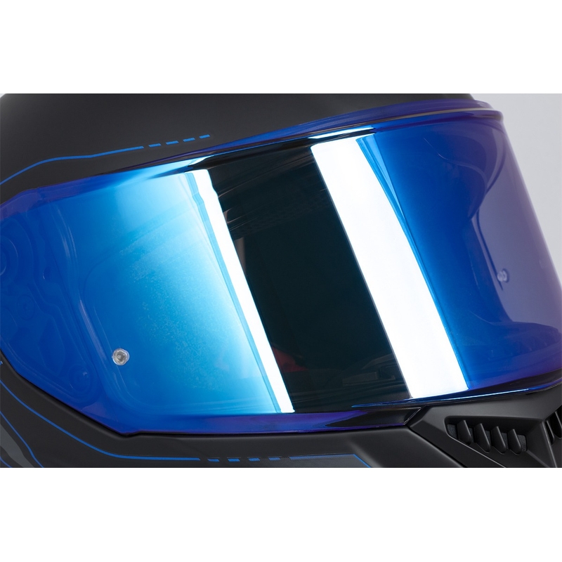 Casco integral de moto Cassida Integral GT 2.1 Flash negro-azul-gris