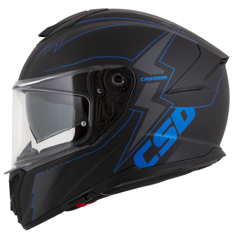 Casco integral de moto Cassida Integral GT 2.1 Flash negro-azul-gris