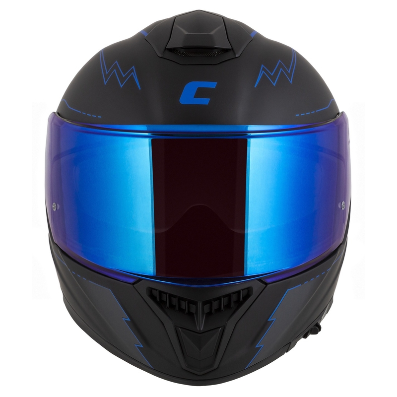 Casco integral de moto Cassida Integral GT 2.1 Flash negro-azul-gris