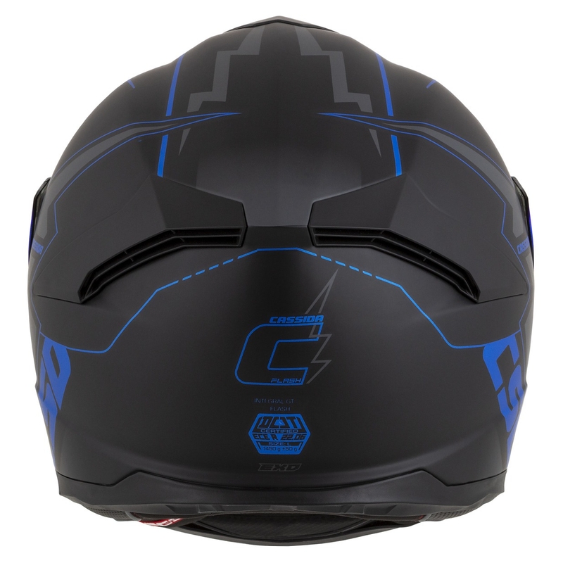 Casco integral de moto Cassida Integral GT 2.1 Flash negro-azul-gris