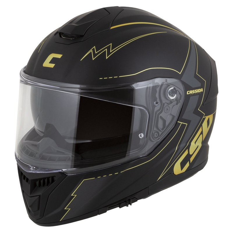 Casco de moto Cassida Integral GT 2.1 Flash negro-oro-gris