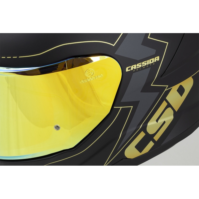Casco de moto Cassida Integral GT 2.1 Flash negro-oro-gris