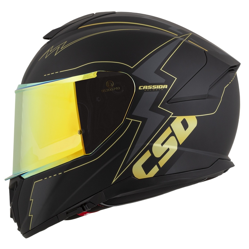 Casco de moto Cassida Integral GT 2.1 Flash negro-oro-gris