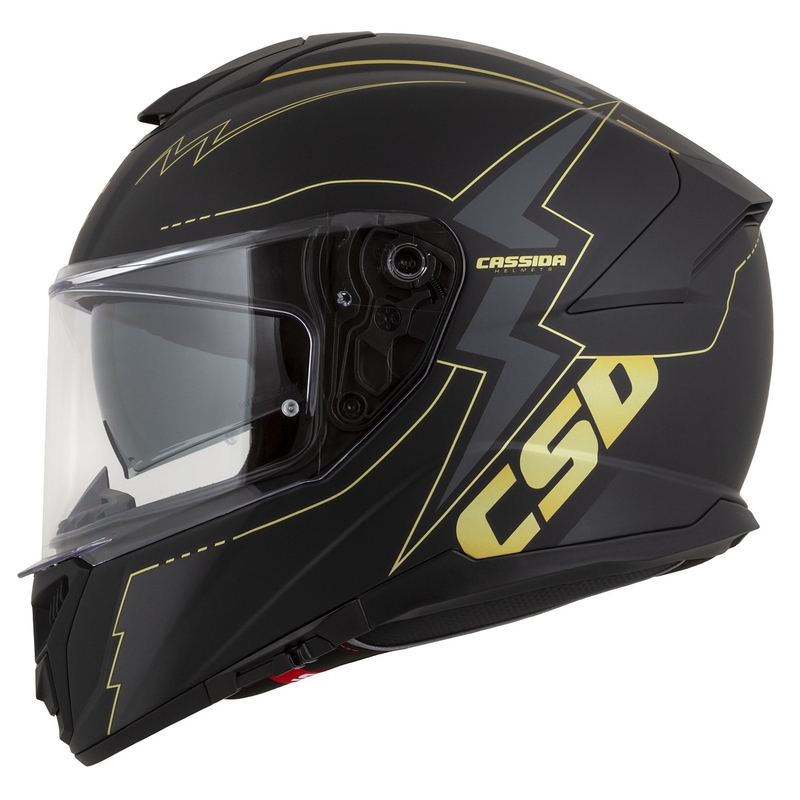 Casco de moto Cassida Integral GT 2.1 Flash negro-oro-gris