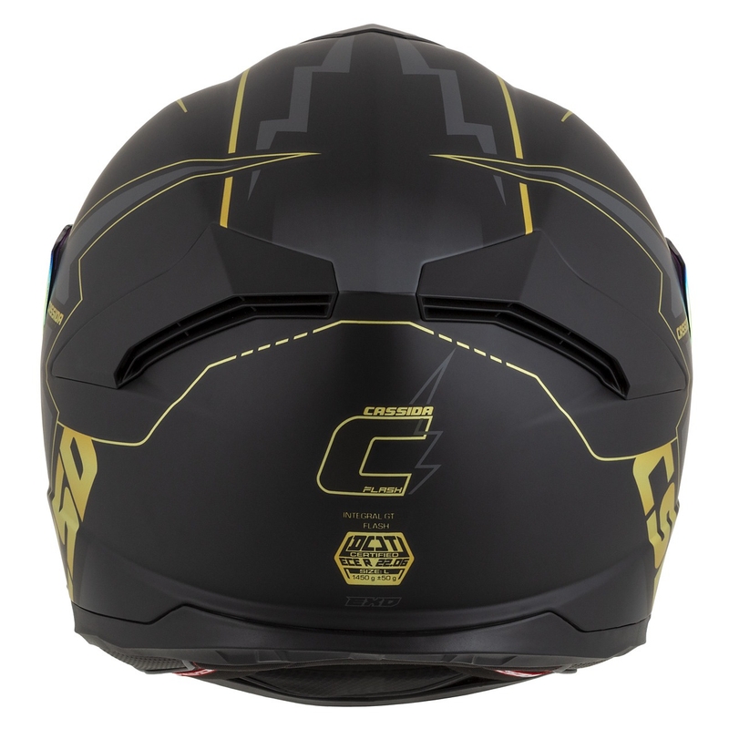 Casco de moto Cassida Integral GT 2.1 Flash negro-oro-gris