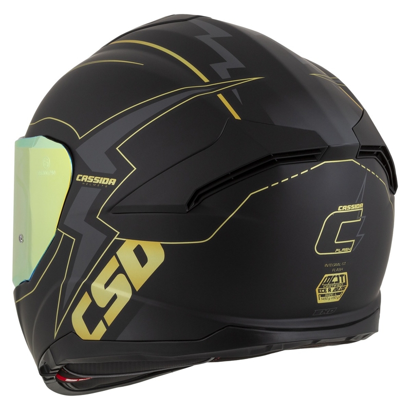 Casco de moto Cassida Integral GT 2.1 Flash negro-oro-gris