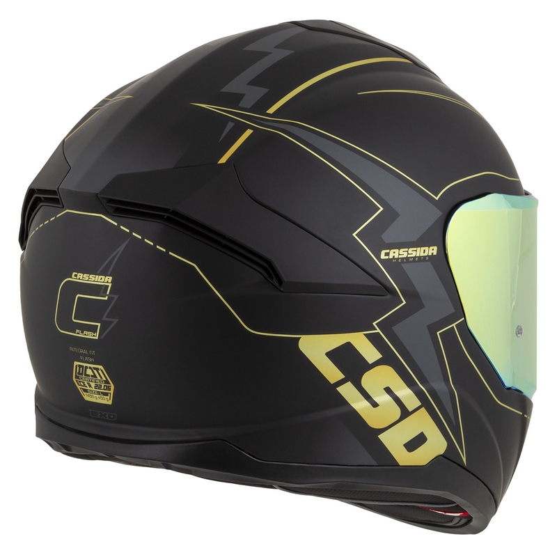 Casco de moto Cassida Integral GT 2.1 Flash negro-oro-gris