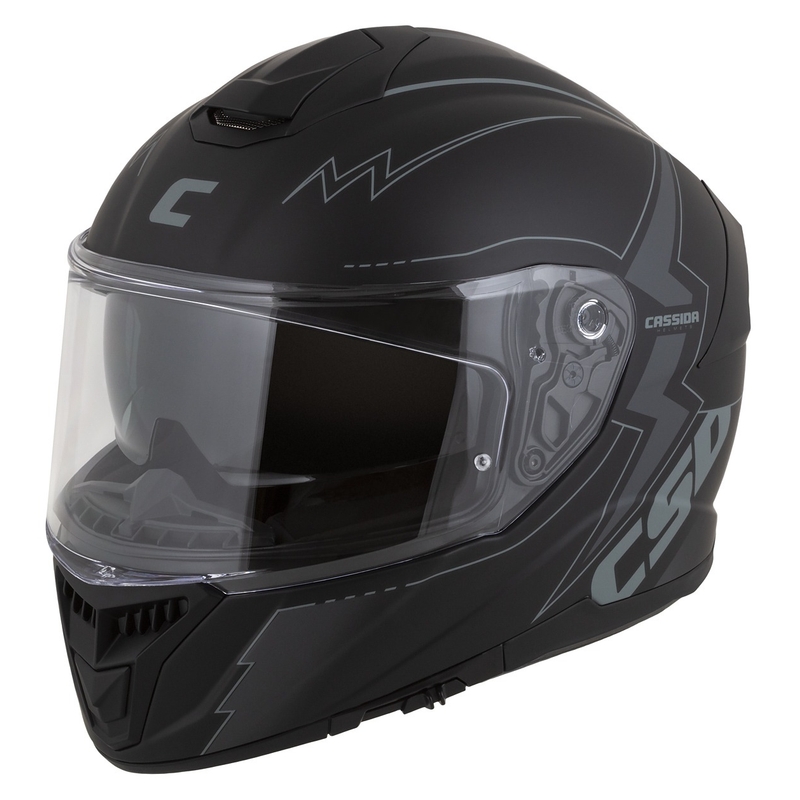 Casco de moto integral Cassida Integral GT 2.1 Flash Negro-Gris