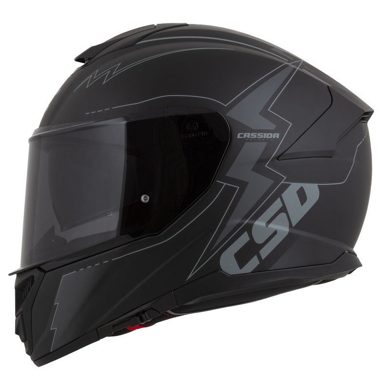 Casco de moto integral Cassida Integral GT 2.1 Flash Negro-Gris