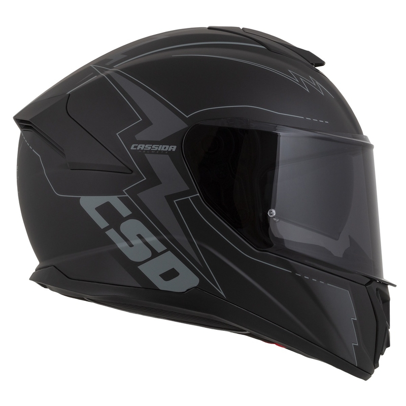 Casco de moto integral Cassida Integral GT 2.1 Flash Negro-Gris