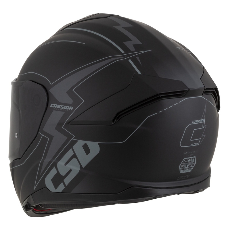 Casco de moto integral Cassida Integral GT 2.1 Flash Negro-Gris